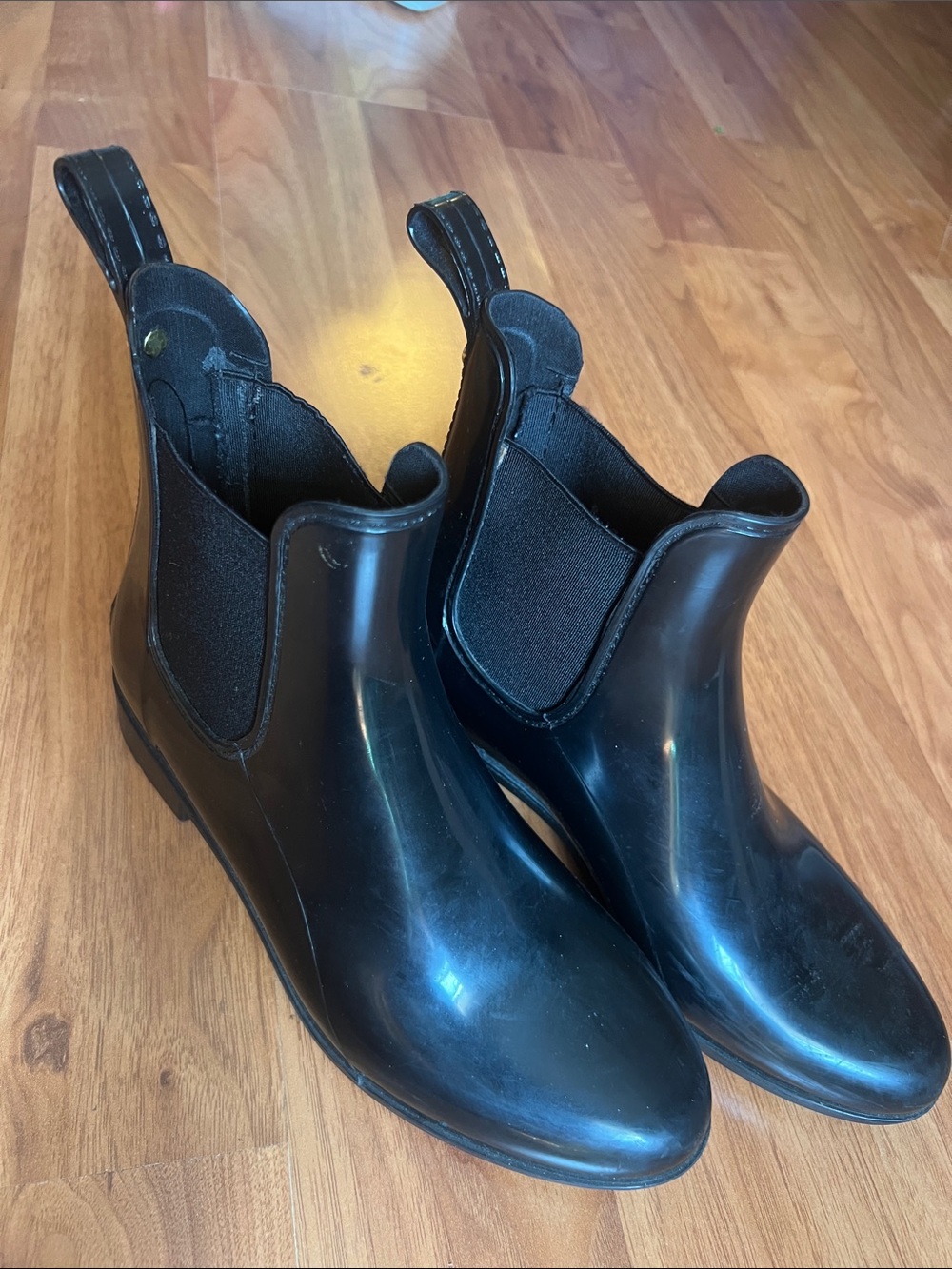 Sam Edelman Black Chelsea Rain Ankle Boots